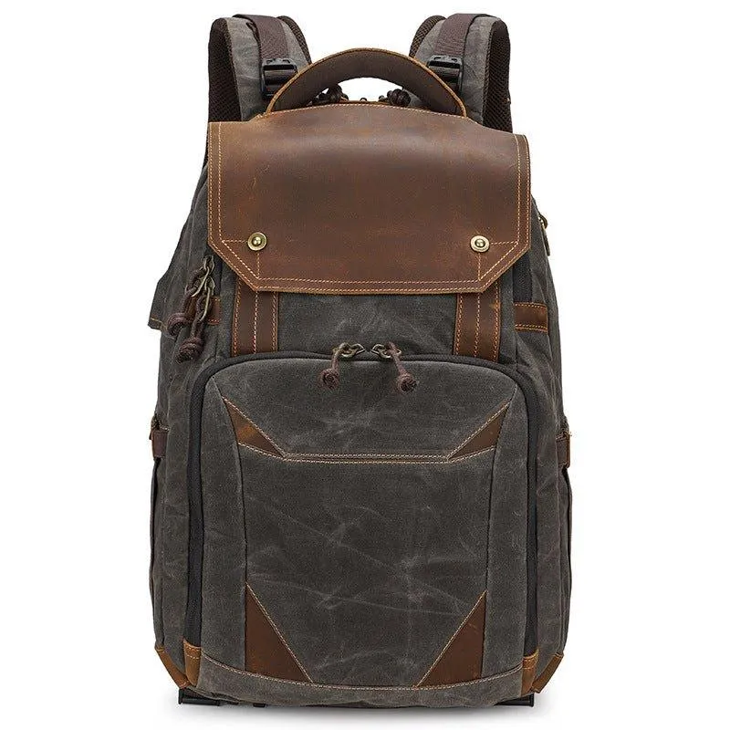 Woosir Canvas Camera Backpack with Laptop Compartment