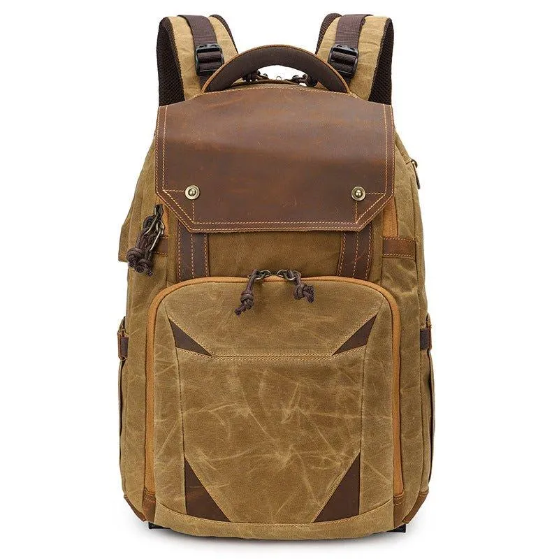 Woosir Canvas Camera Backpack with Laptop Compartment